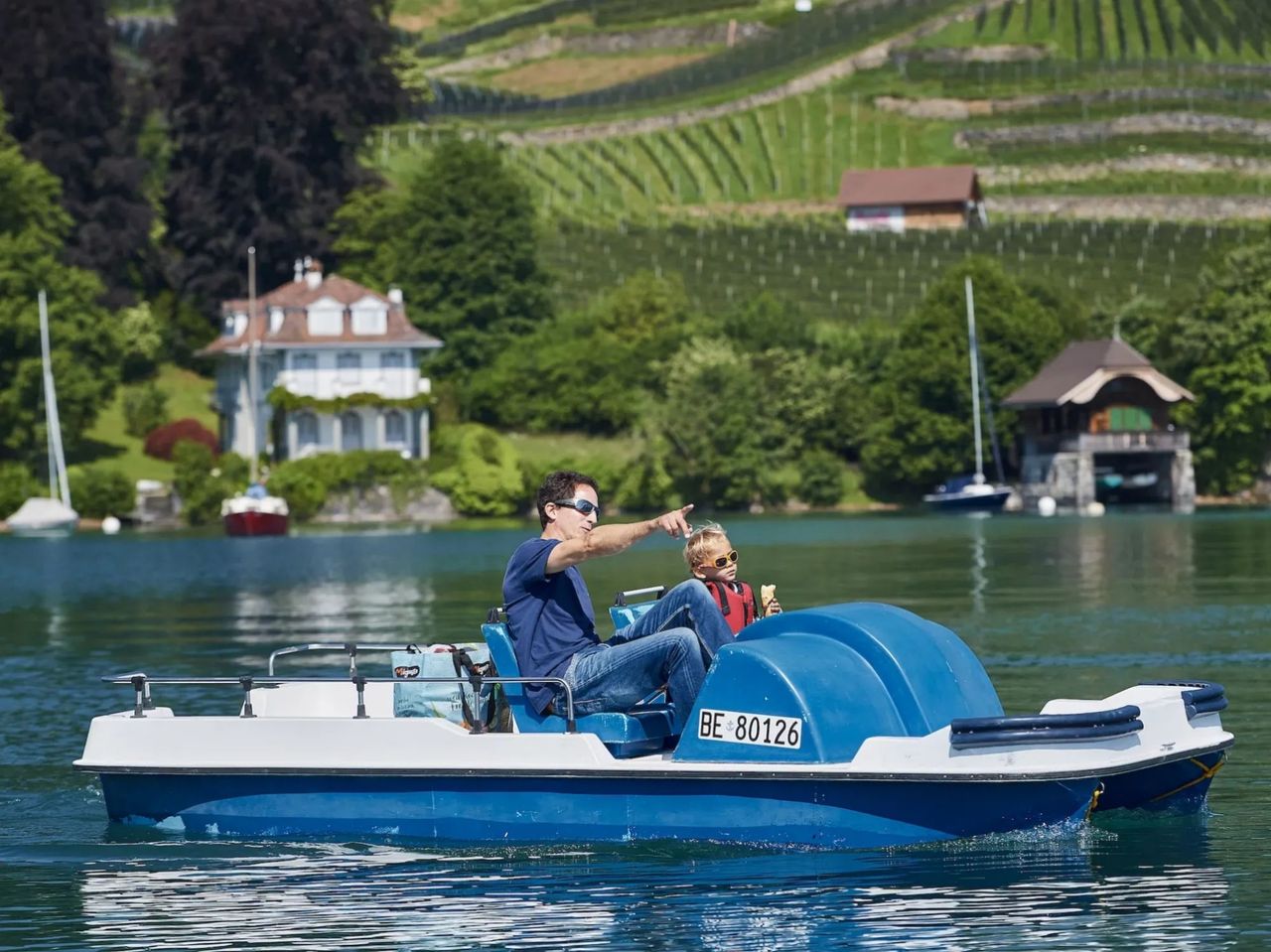 Pedalo Miete Thunersee ab Spiez