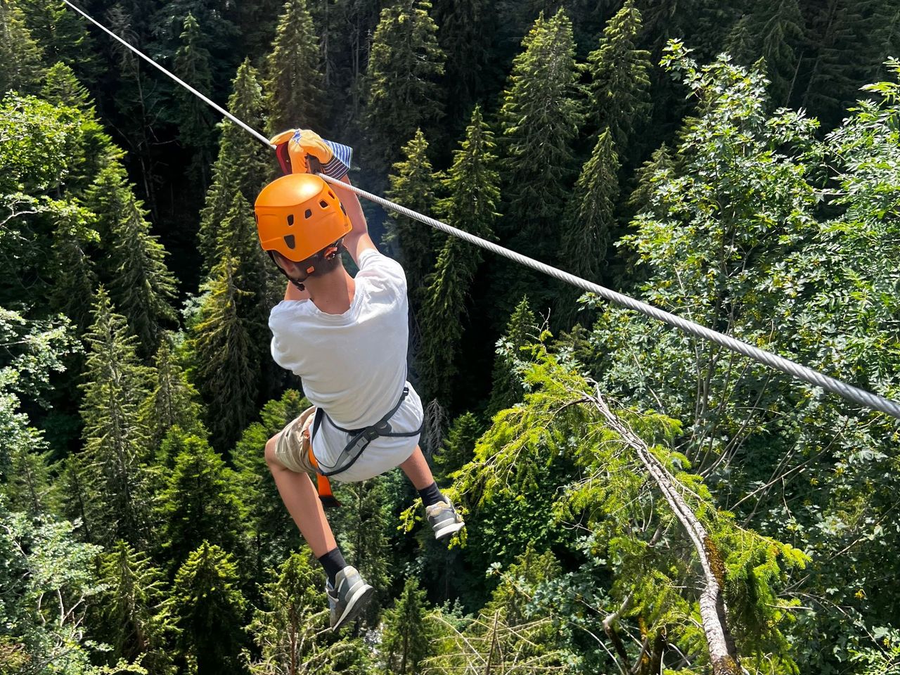 Zipline Course in the Gorge du Pissot