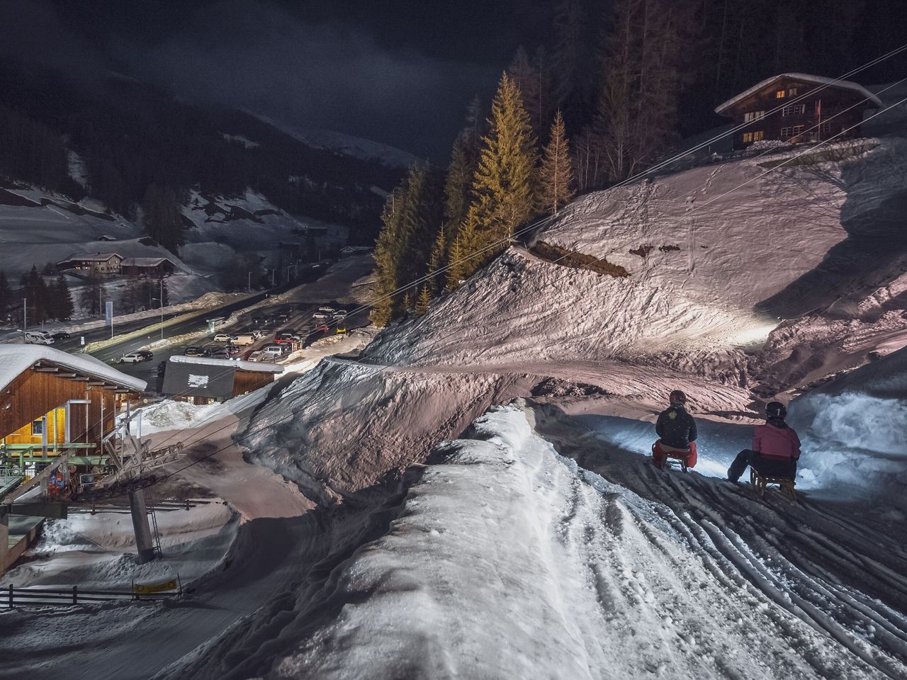 Abendschlitteln am Rinerhorn inkl. Abendkarte und Fondue