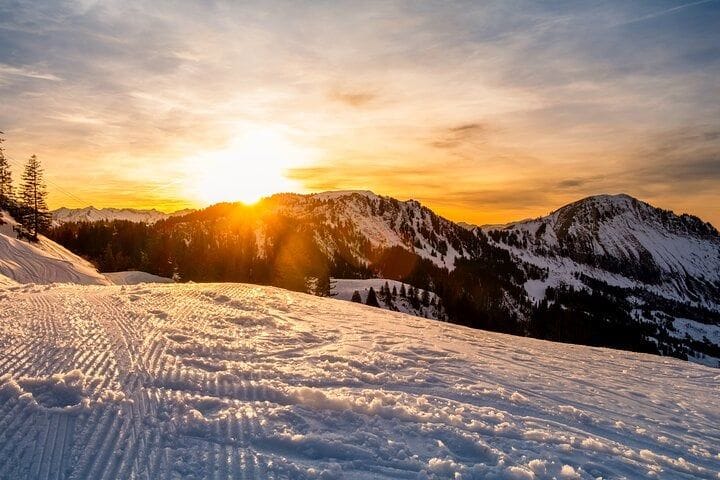 Ab Zürich: Private Wintertour mit Schlitteln, Käse und Schokolade