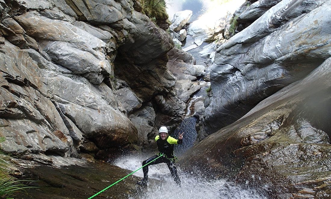 Val di Gei Canyoning für Fortgeschrittene ab Gordevio