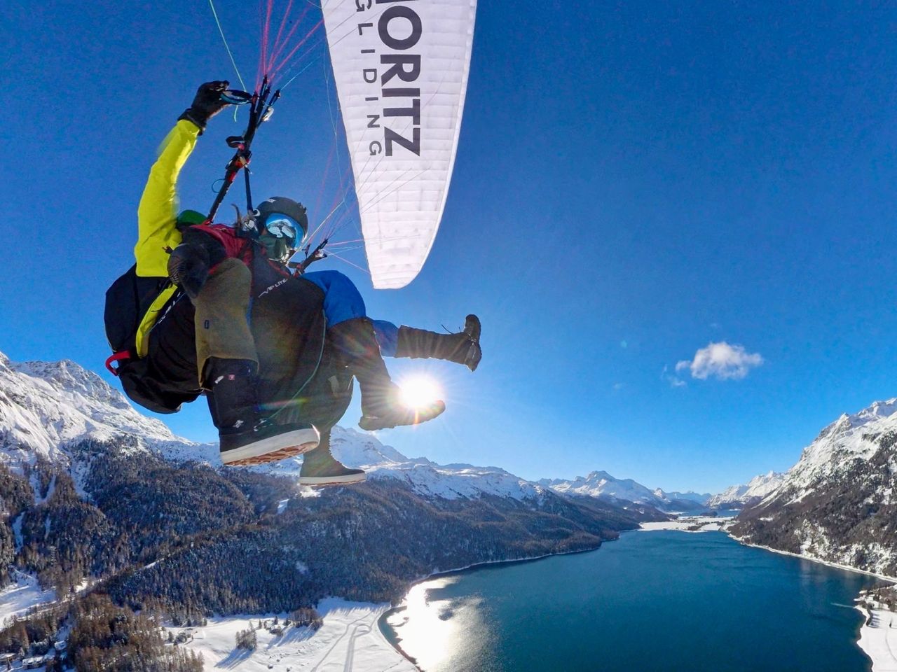 Paragliding privater Pilot halber Tag im Engadin