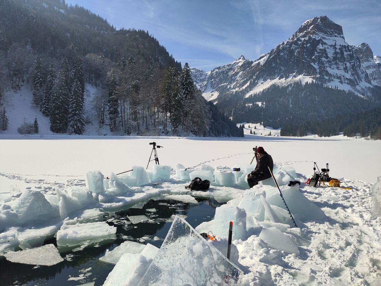 Eisbade-Event in der Natur für Gruppen