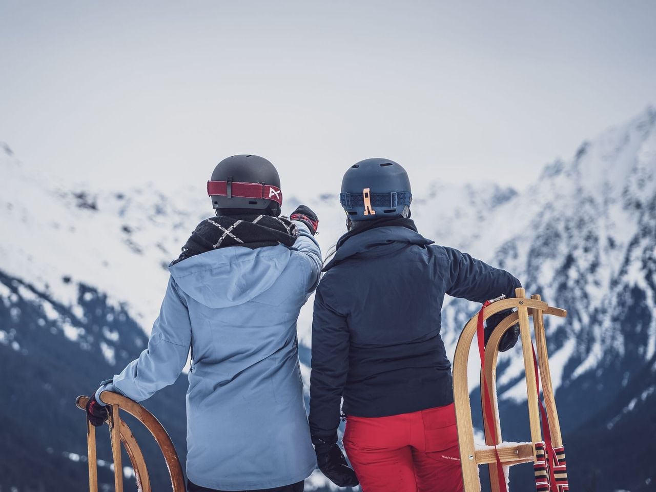 Abendschlitteln am Rinerhorn inkl. Abendkarte, Fondue und Schlittenmiete