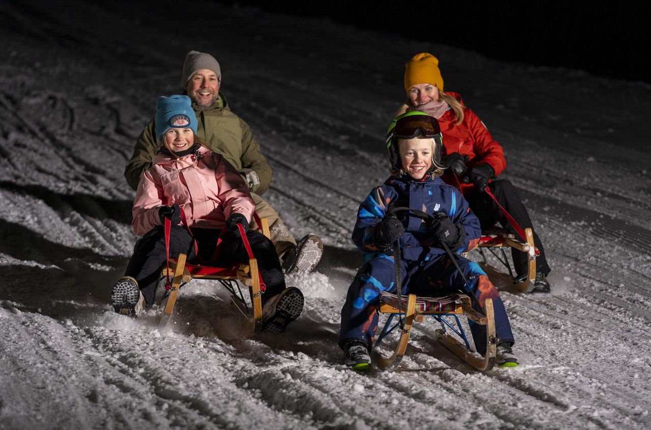 Nachtschlitteln in Flims Laax