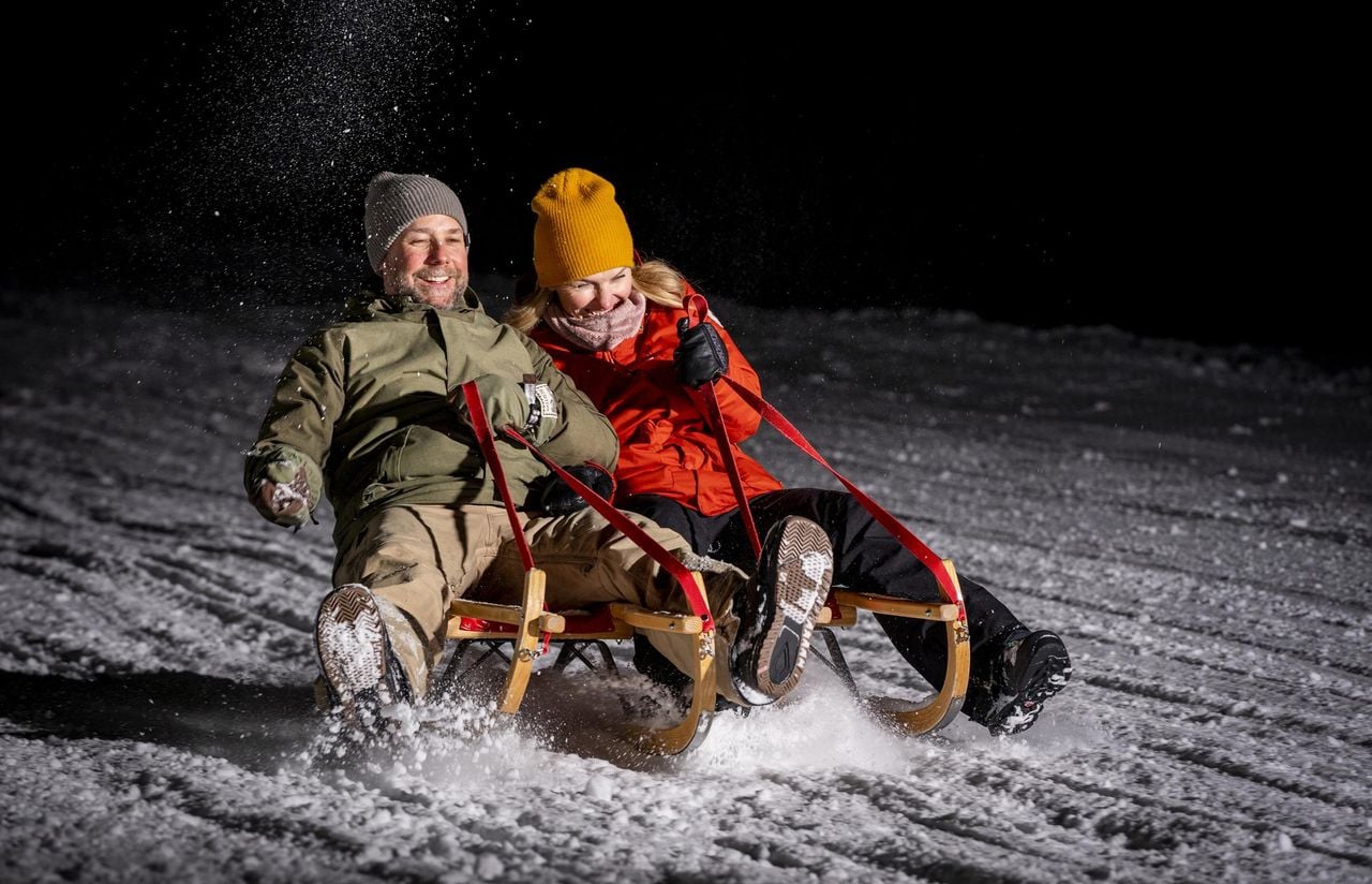 Nachtschlitteln in Flims Laax