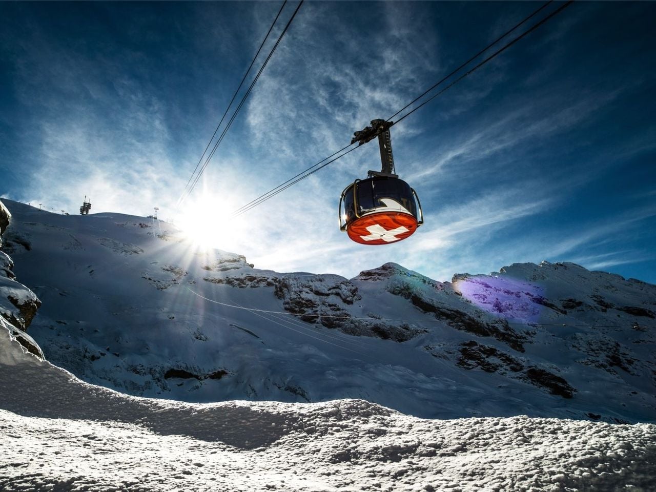 Familie Ausflug Schweiz Titlis Bergbahn Rotair