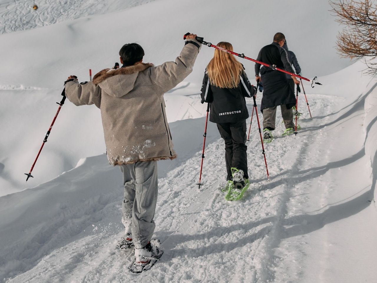 Geführte Schneeschuhwanderung im Engadin