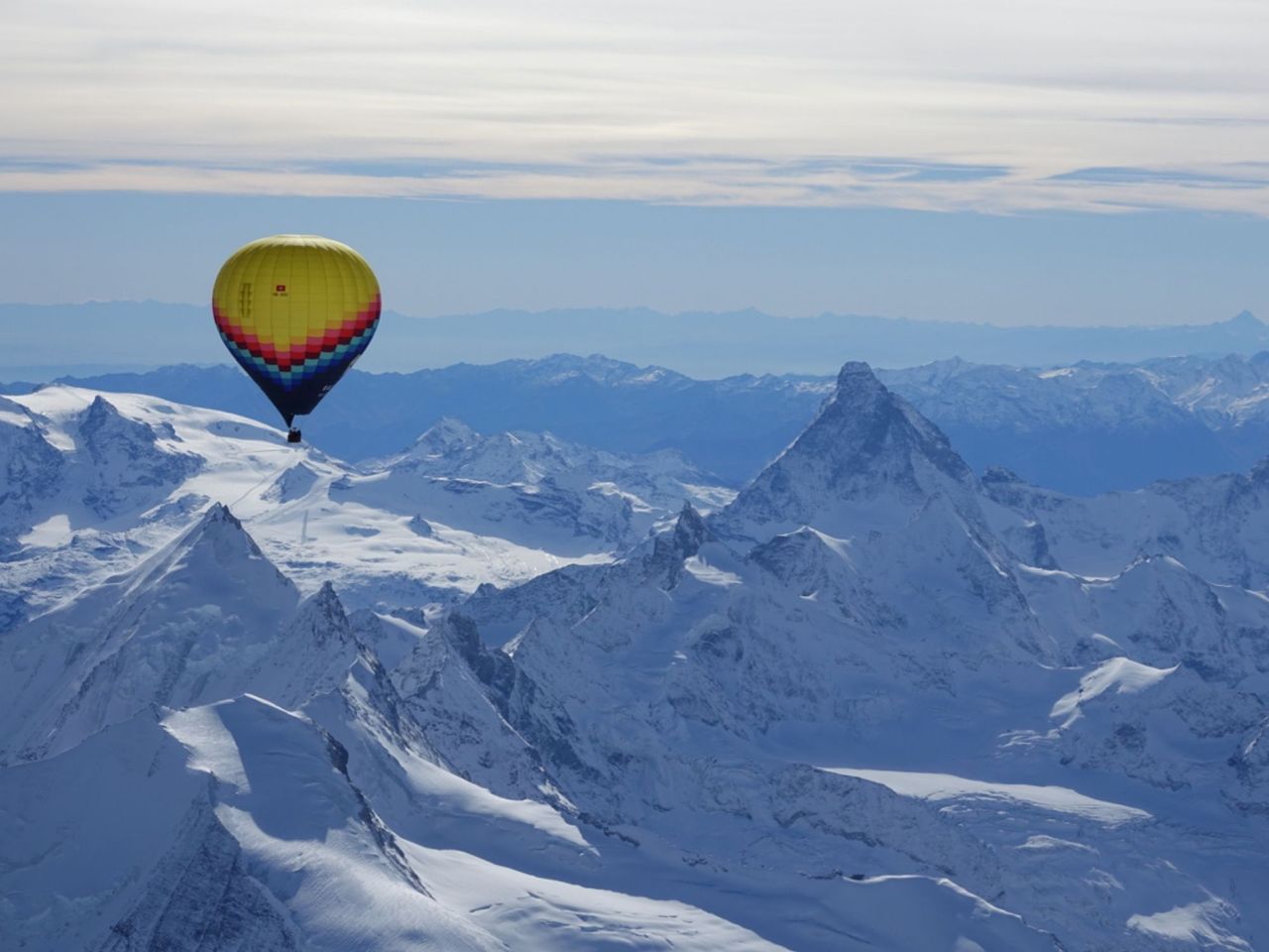 Ballonfahrt in grosser Höhe: Lausanne Region