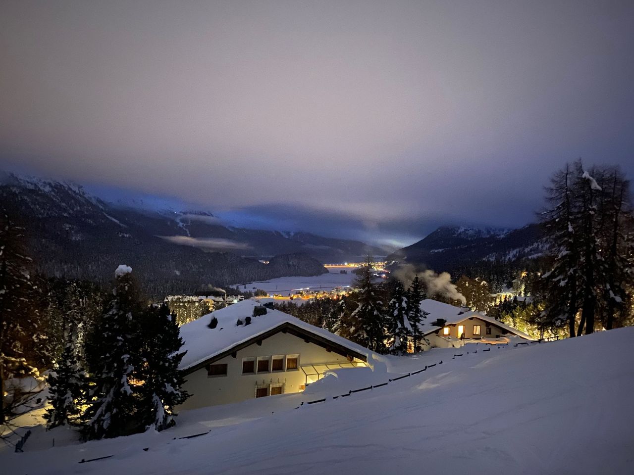 Winter Nachtbiketour ab St. Moritz
