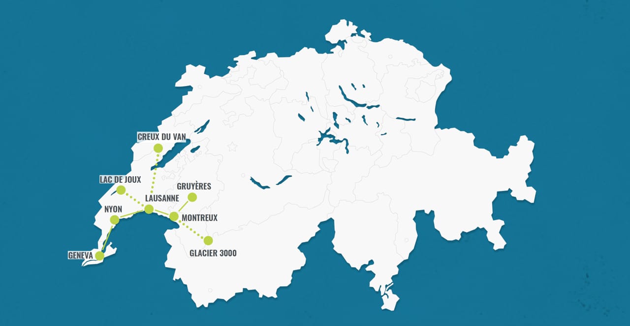 Reiseroute 5 Tage in der Schweiz