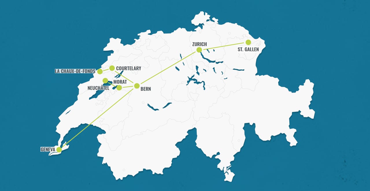 Reiseroute 5 Tage in der Schweiz