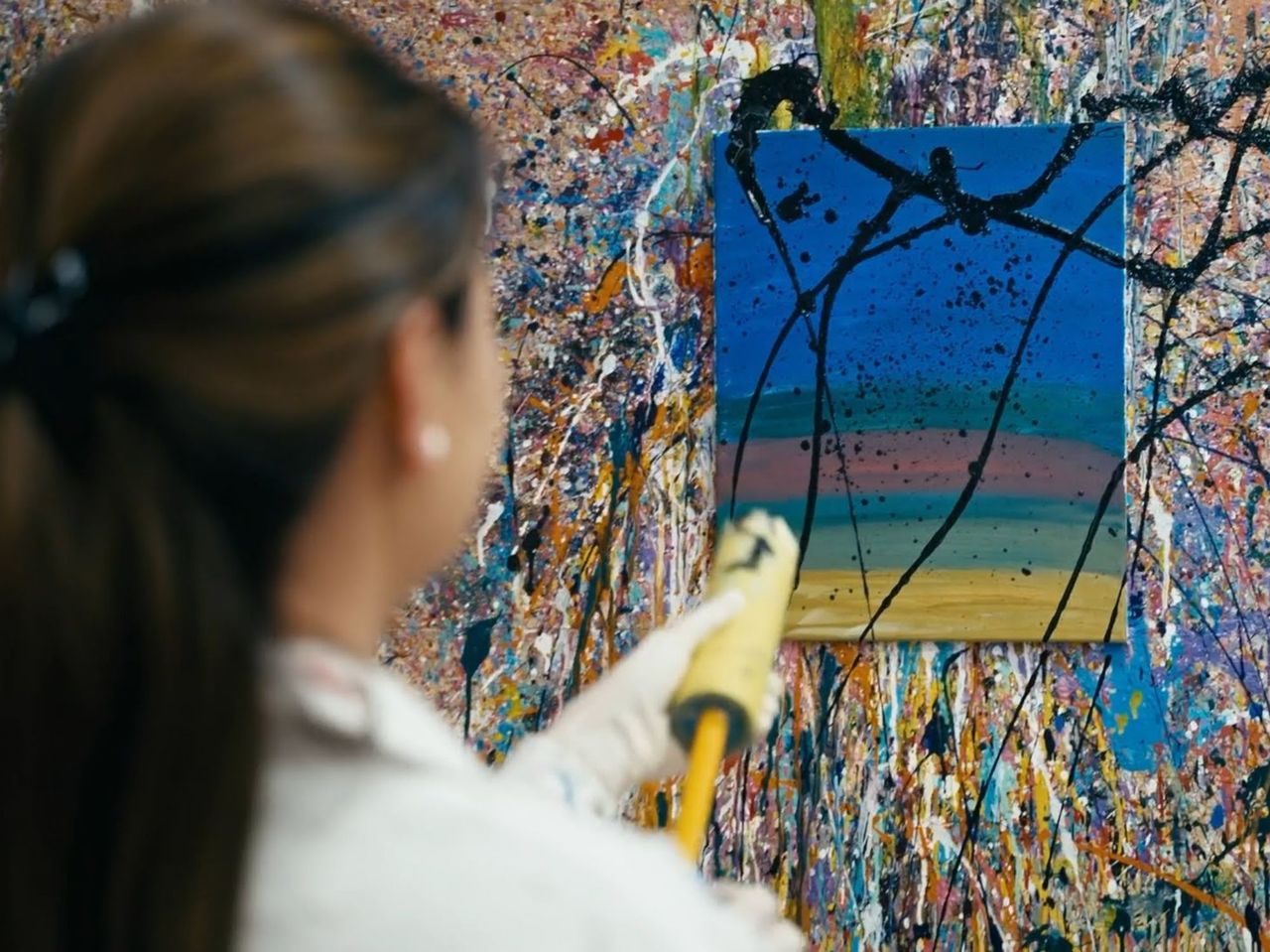 Action Painting in Zürich öffentlicher Workshop