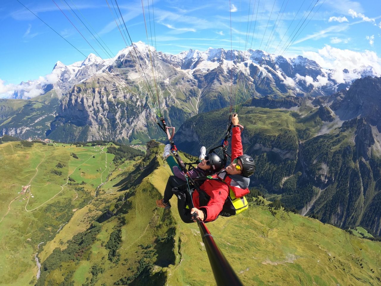 Lauterbrunnental Gleitschirmfliegen ab Mürren