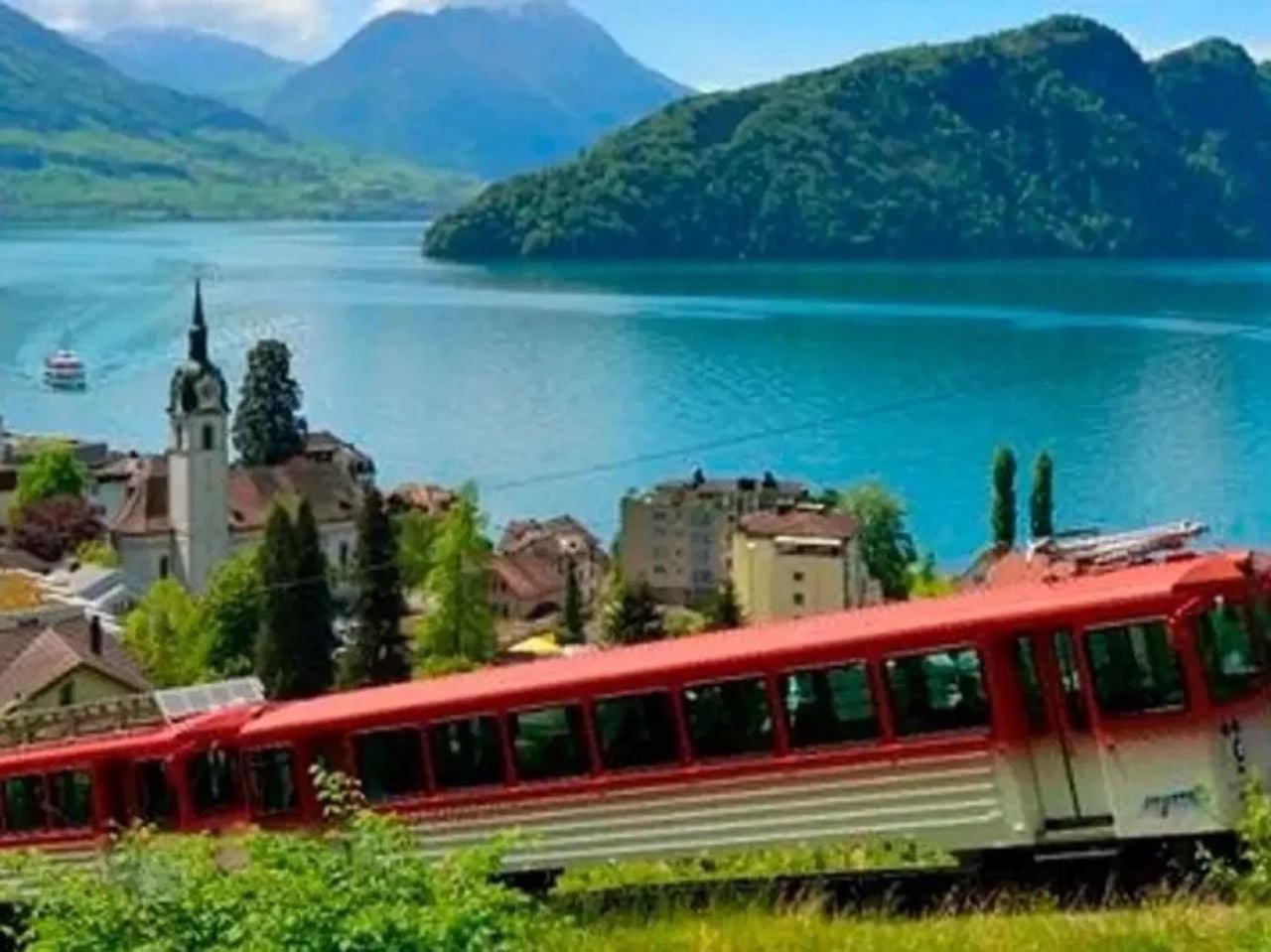 Ab Zürich: Mit Bahn, Schiff und Zahnradbahn in die Schweizer Alpen mit See und Rheinschlucht