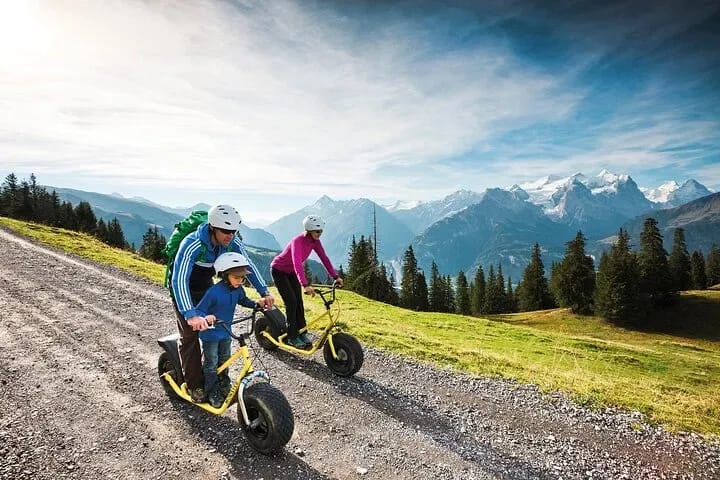 From Zurich: Private Day Trip with Monster Scooter Tour and Fondue
