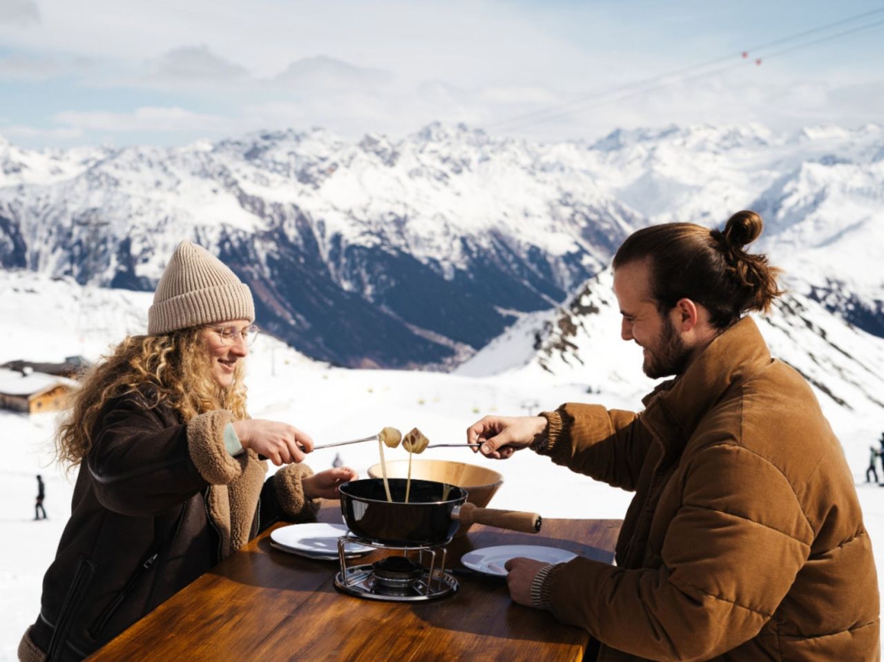 Fondue Deluxe in the Igloo Village in Gstaad