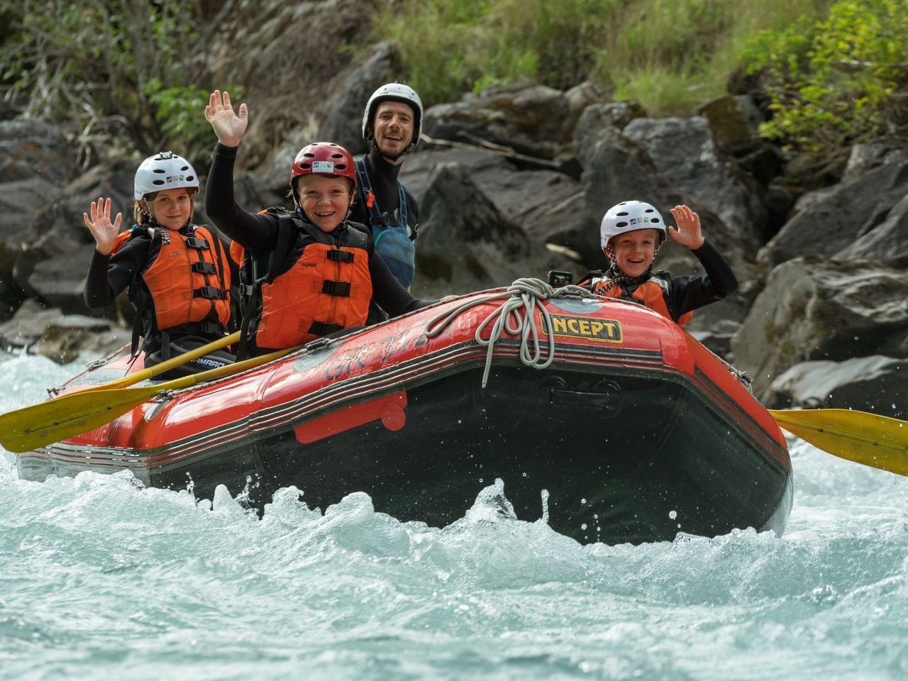 Familien Rafting Engadin