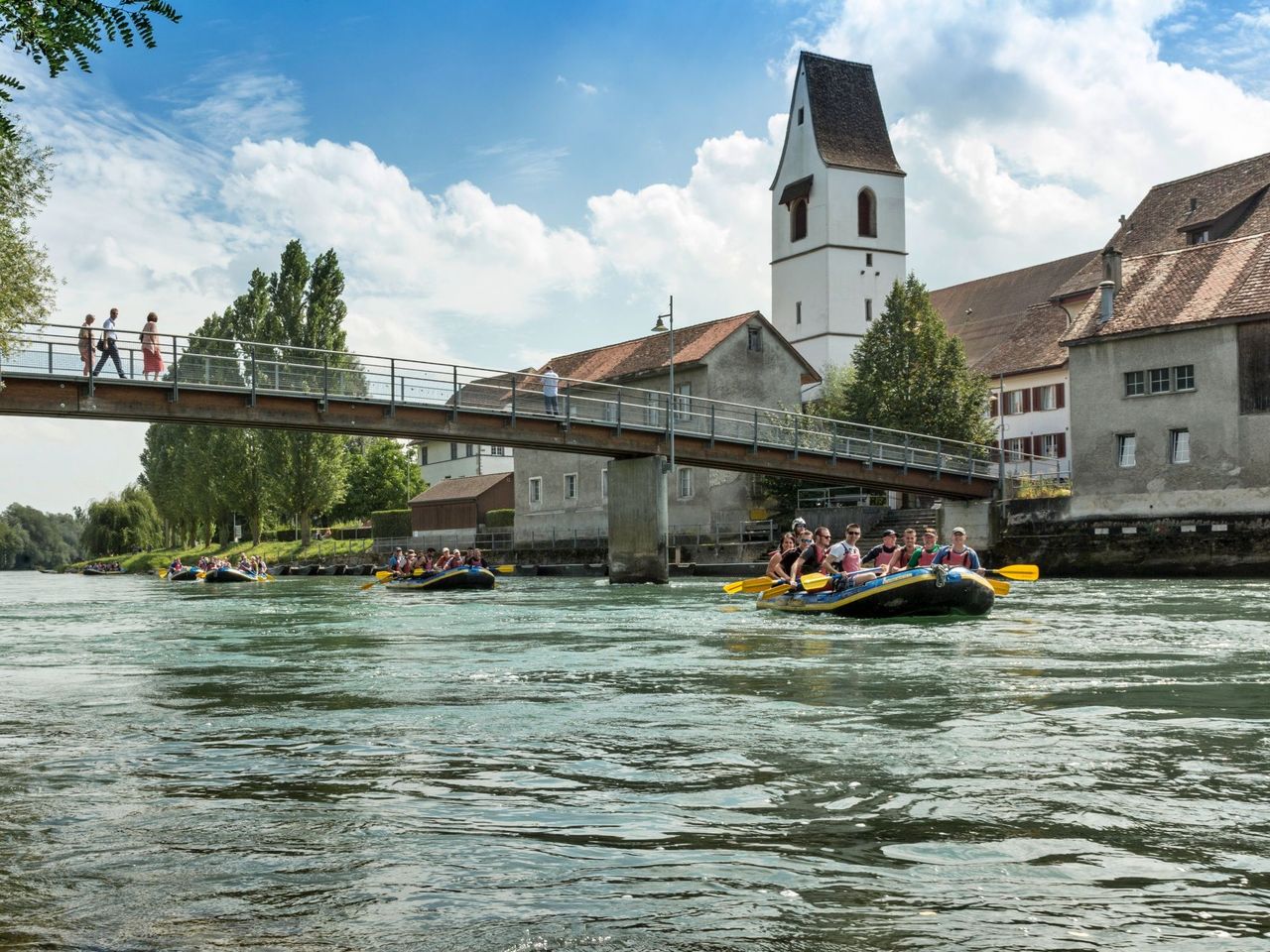 Schlauchboot Halbtagestour Reuss von Bremgarten nach Mellingen 