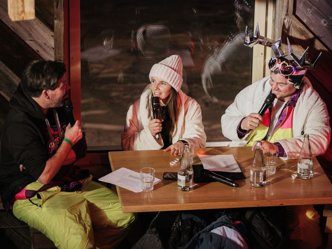 Podcast on the Ski Slope PaPlic Viewing at Flumserberg