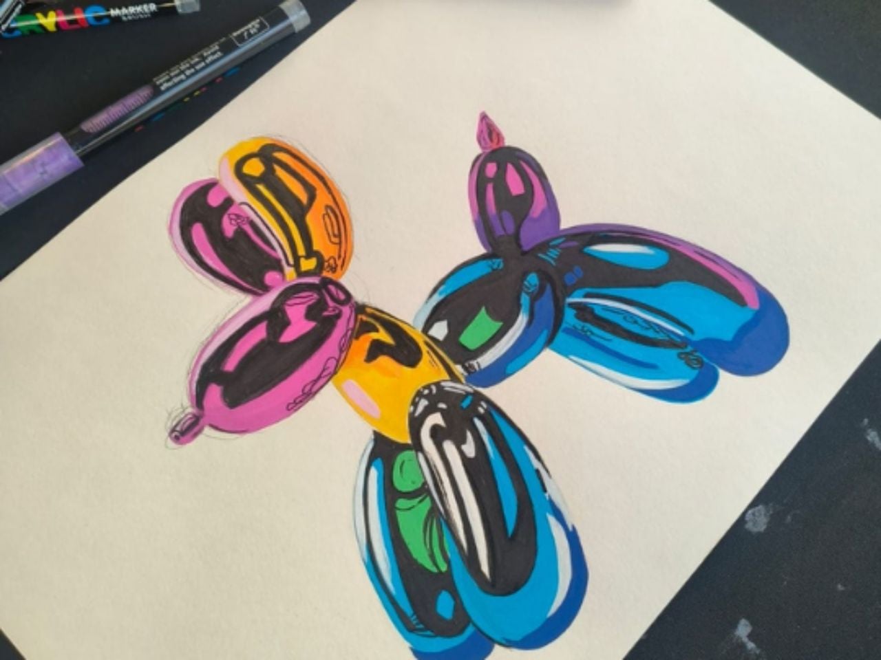 Acryl Marker Mal Workshop privat in Zürich