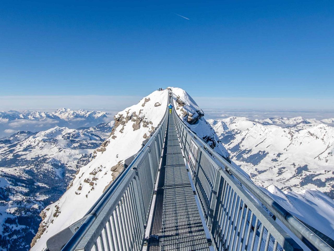 Depuis Gstaad : Excursion privée d'une journée à Glacier 3000, Montreux, Vevey