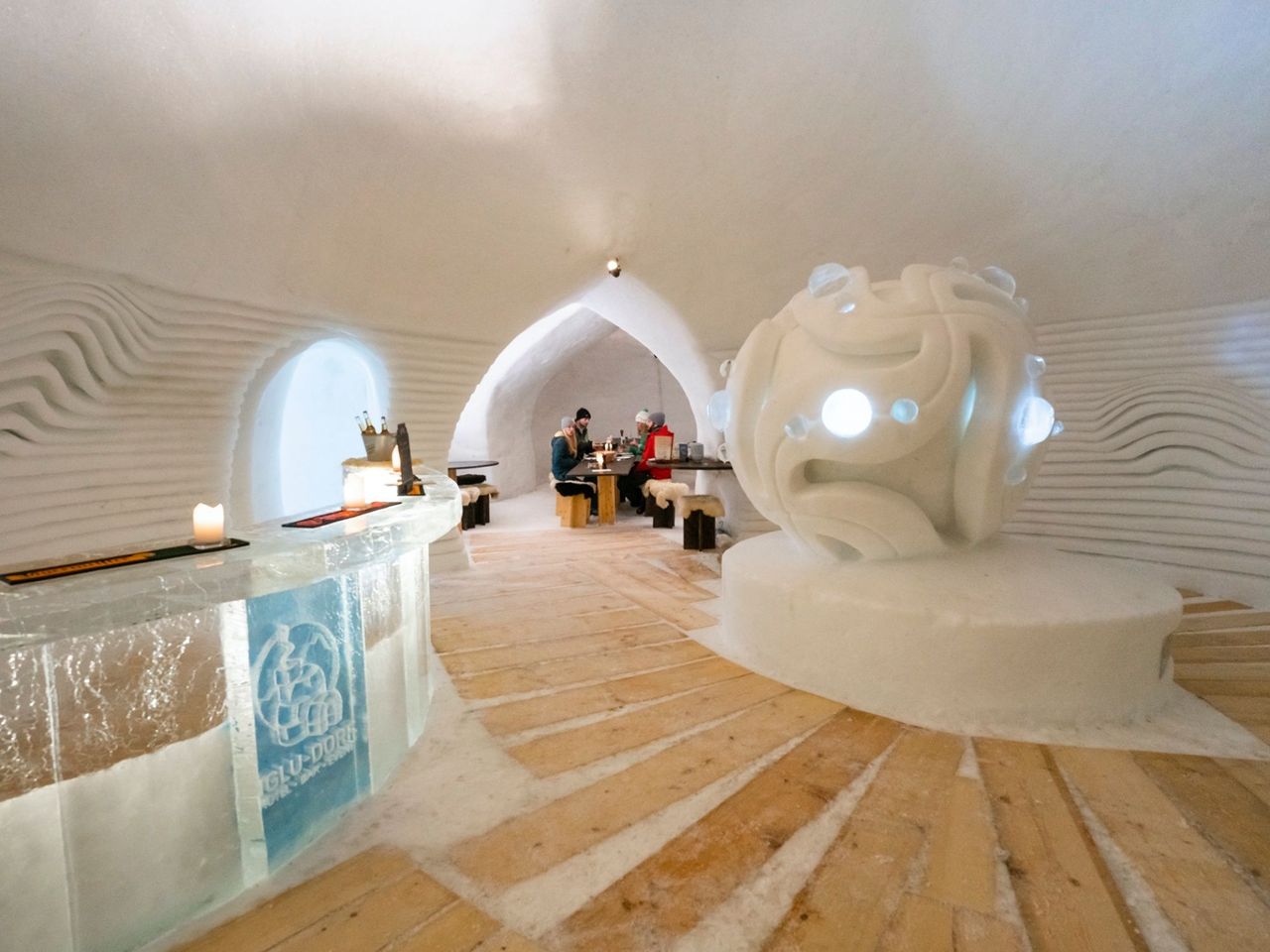 Fondue Deluxe in the Igloo Village in Davos