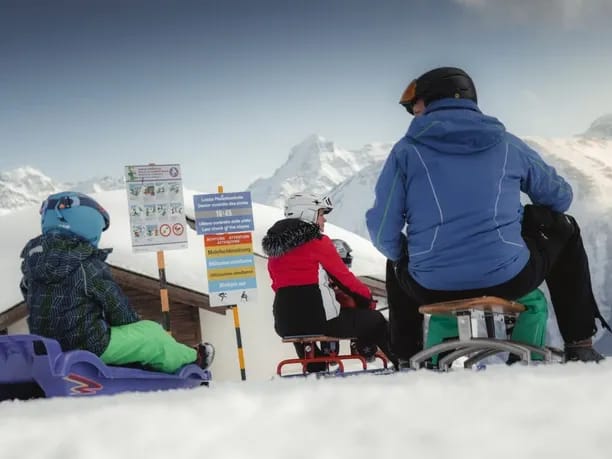 Fiescheralp–Lax Toboggan Pass with Sled Hire