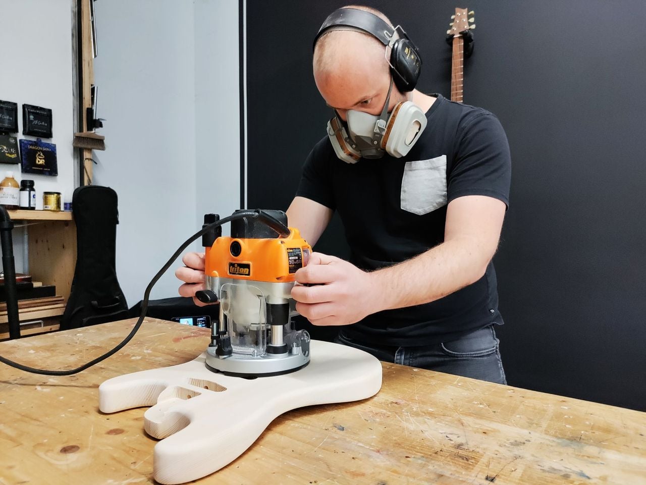 “Eigene E-Gitarre herstellen” Gitarrenbaukurs in Etoy am Genfersee
