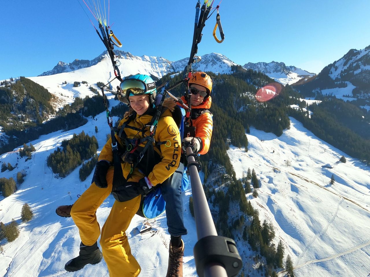 Gleitschirm Tandemflug am Schwarzsee