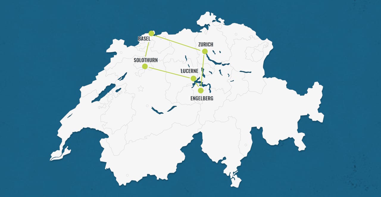 Reiseroute 6 Tage in der Schweiz