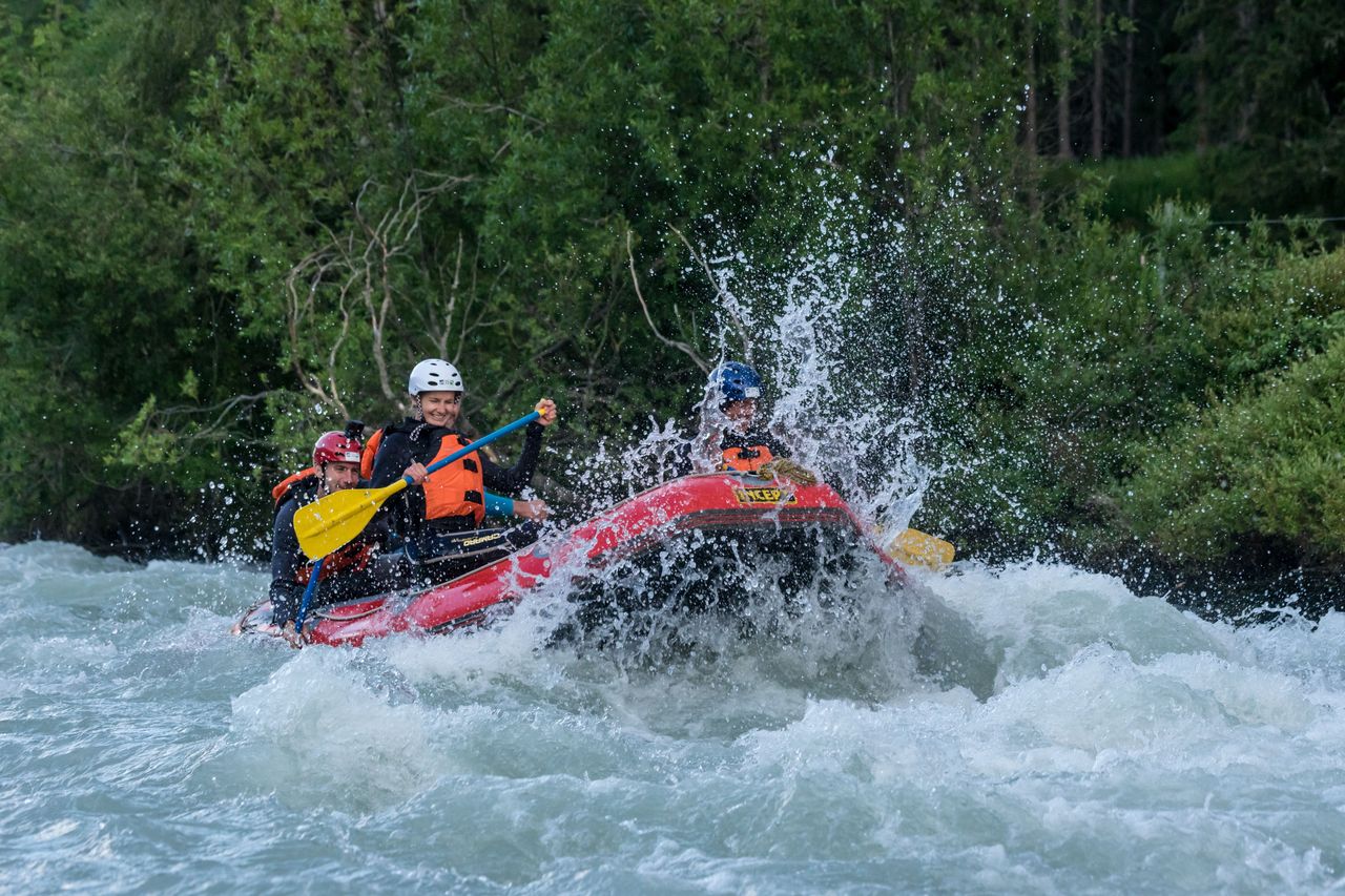 River Rafting für Familien auf dem Inn im Engadin