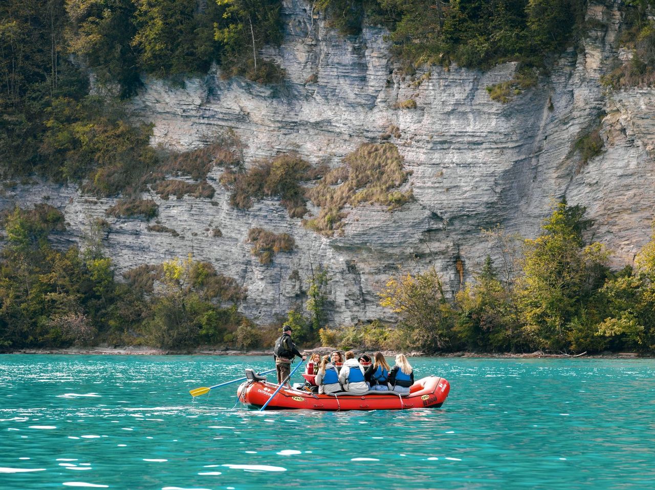 Schokoladenfondue Float auf dem Brienzersee