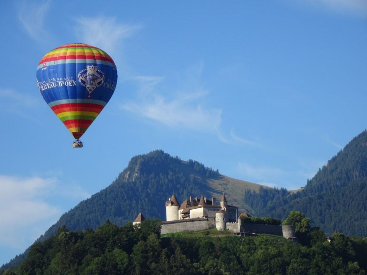 Ballon Bergflug ab Château-d'Oex