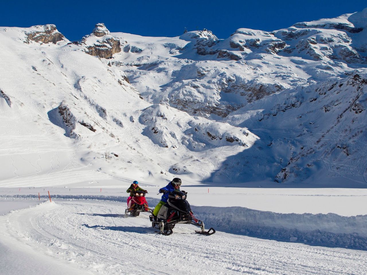 From Zurich: Titlis Tour with Snowmobile Experience and to Lucerne