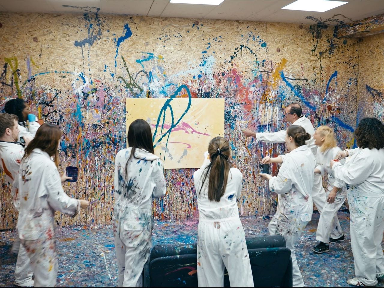 Action Painting in Zürich öffentlicher Workshop
