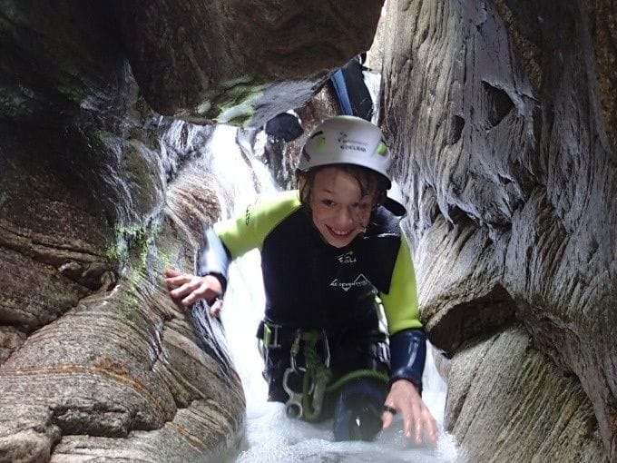 Verzascatal Canyoning Corippo Schlucht Basic für Anfänger 
