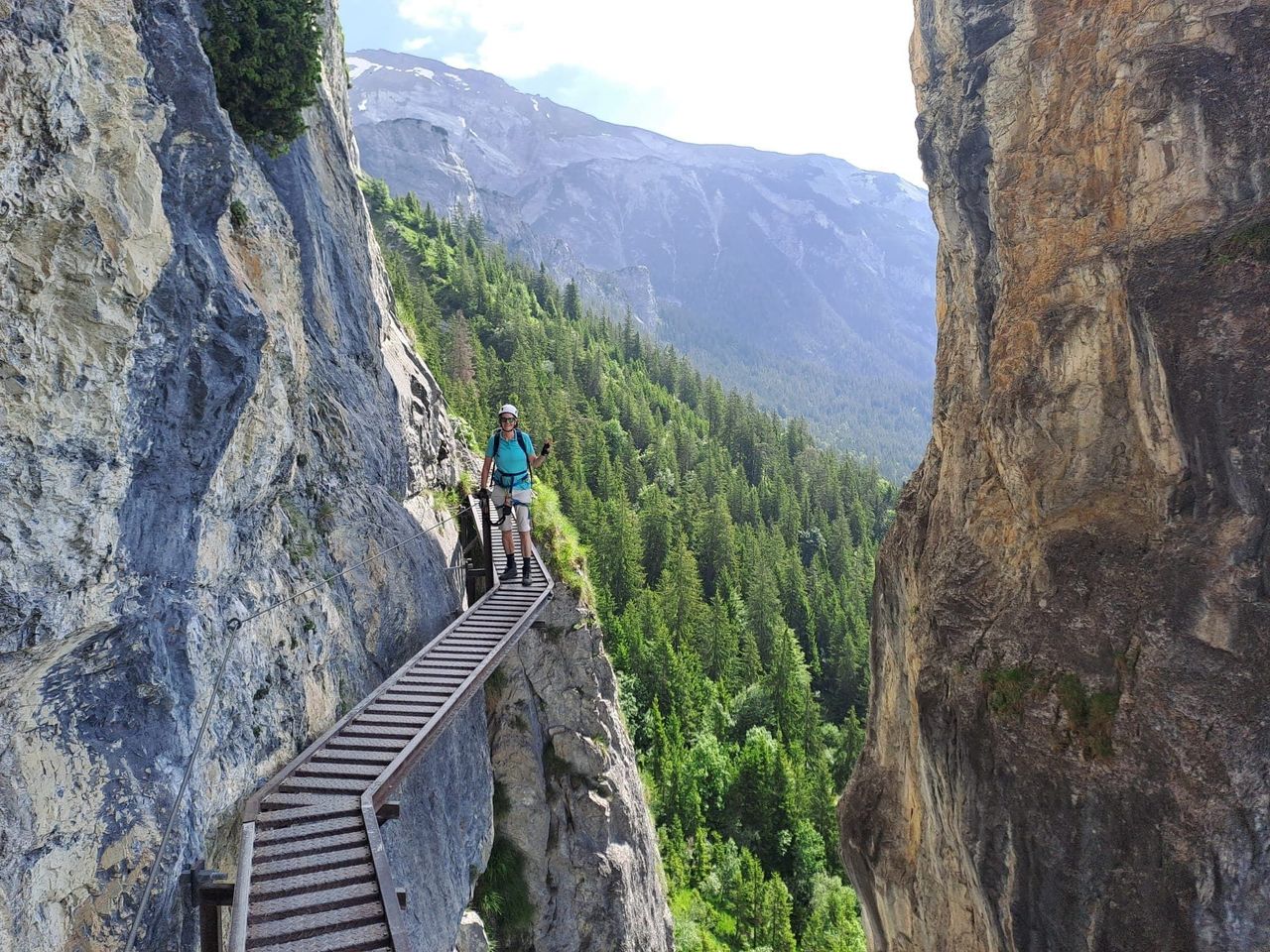 Historischer Klettersteig Pinut für Einsteiger ab Flims