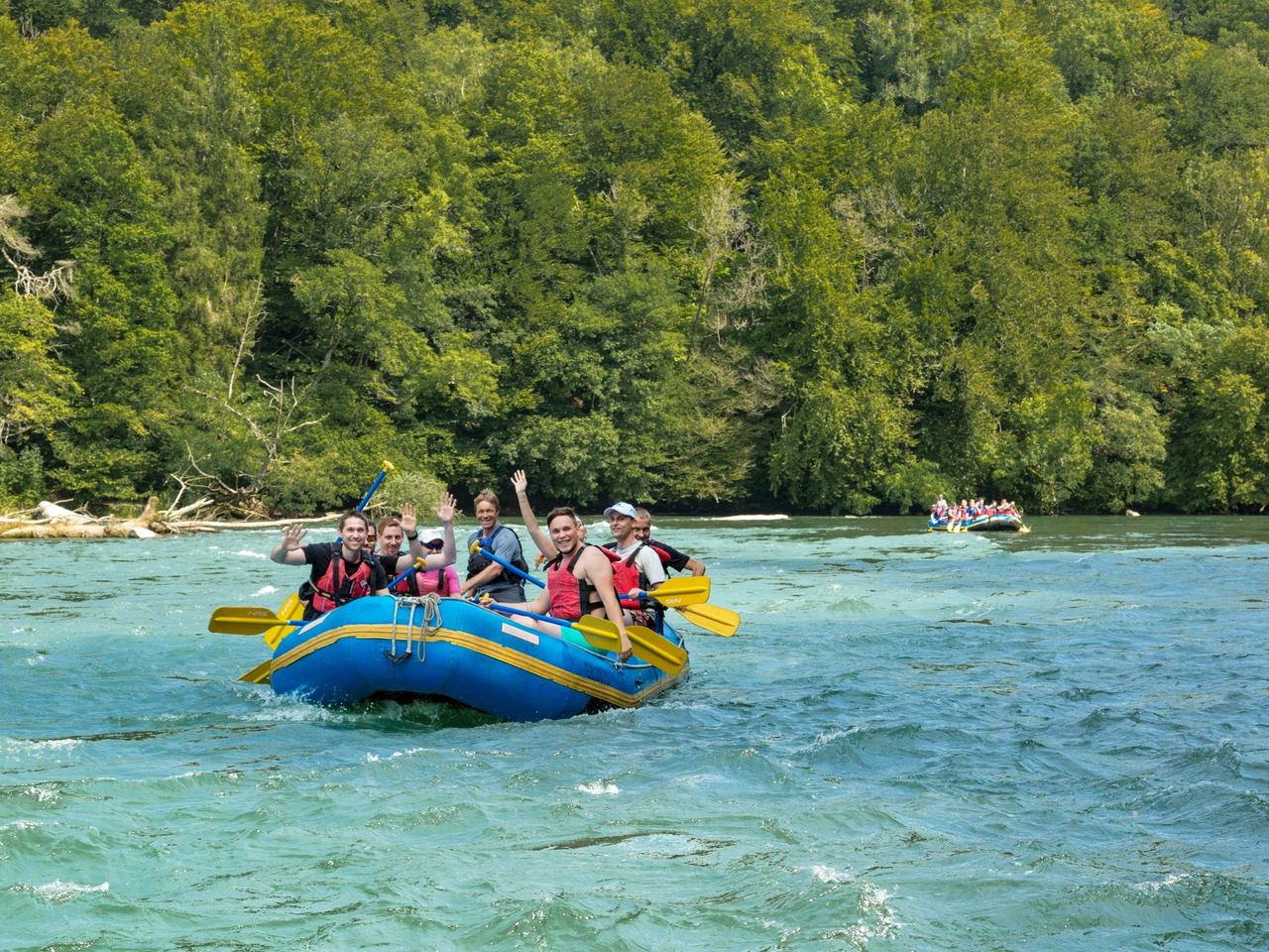 Schlauchboot Halbtagestour Reuss von Bremgarten nach Mellingen 