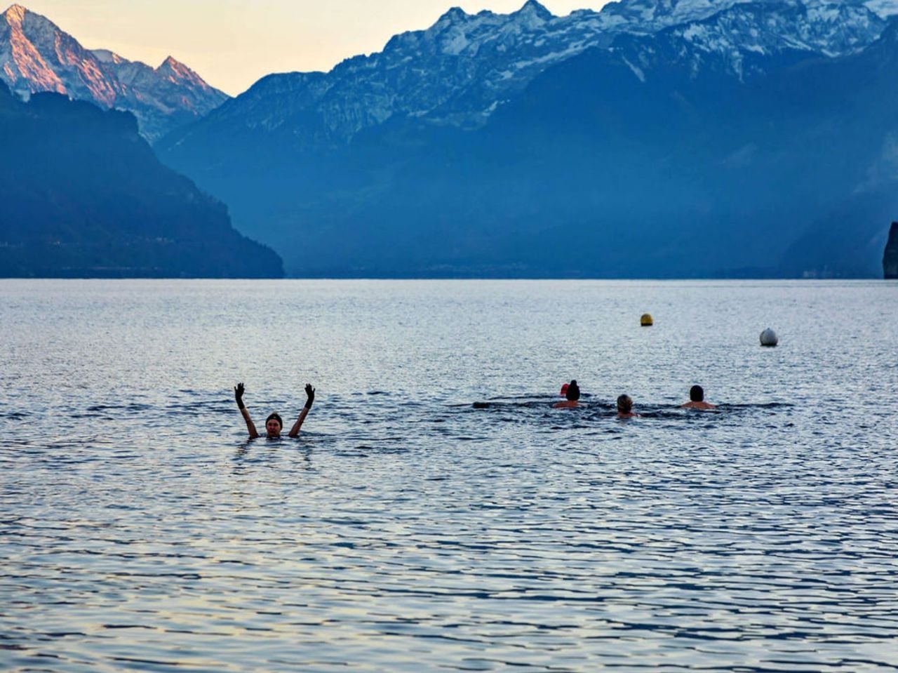 Eisbaden im Vierwaldstättersee
