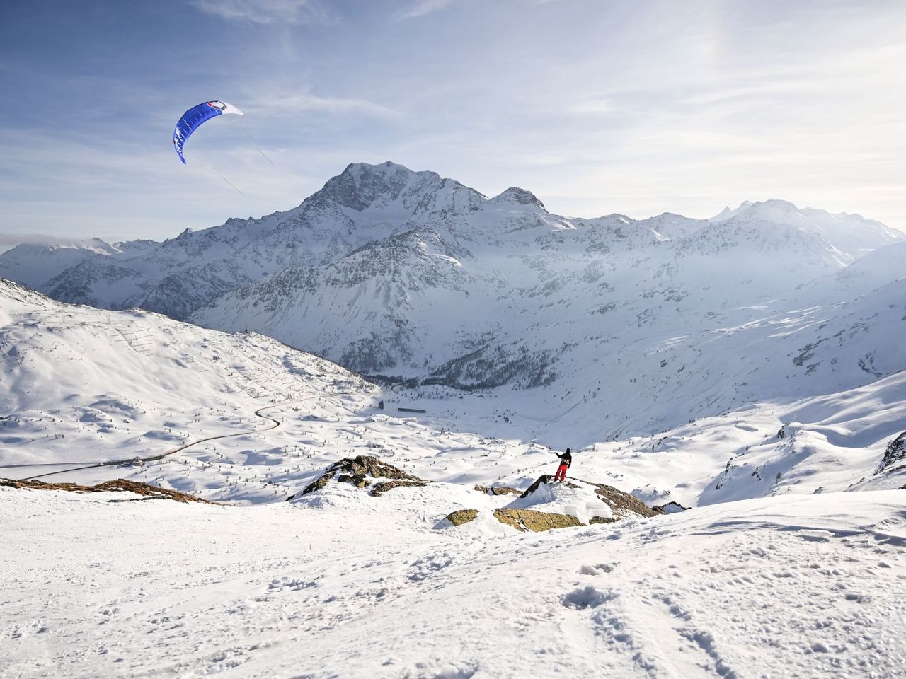 3 Tage Snowkite Kurs inkl. Übernachtung Simplonpass