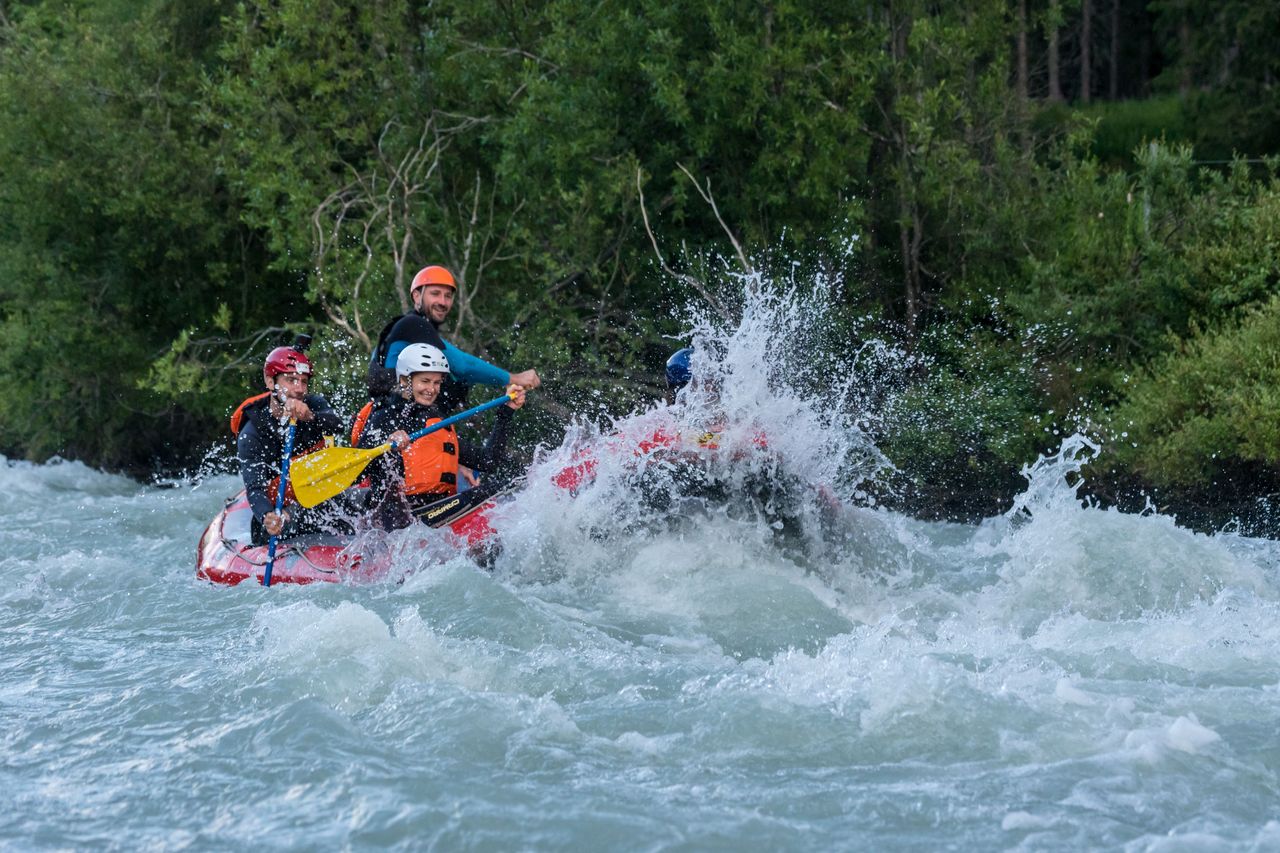 River Rafting für Familien auf dem Inn im Engadin