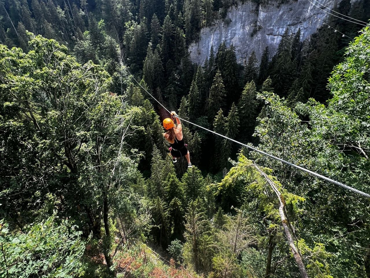 Zipline Course in the Gorge du Pissot