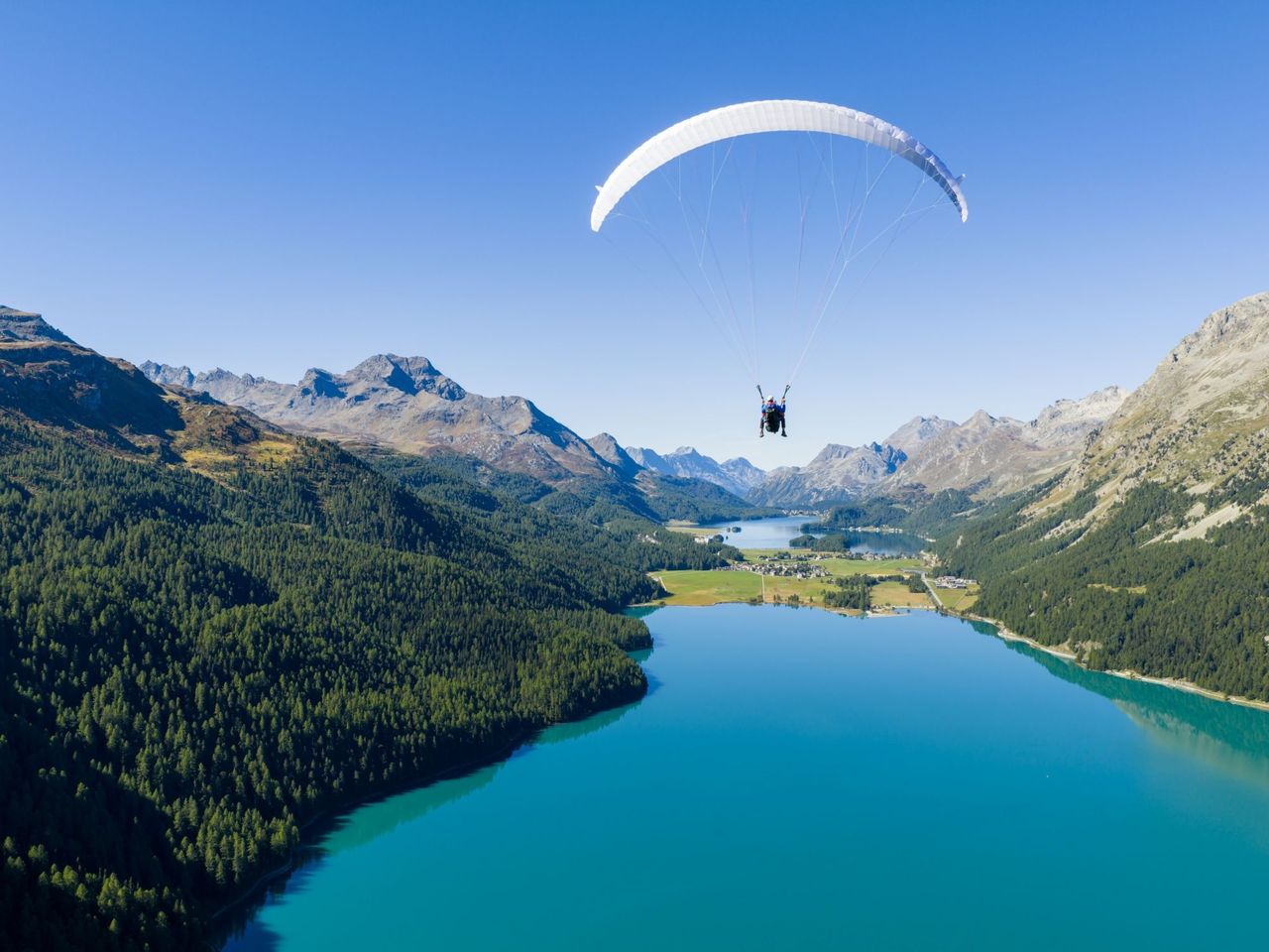 Paragliding privater Pilot halber Tag im Engadin