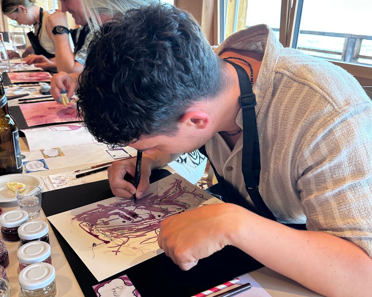 Creative team event "Wine Painting & Wine Tasting" in Heerbrugg