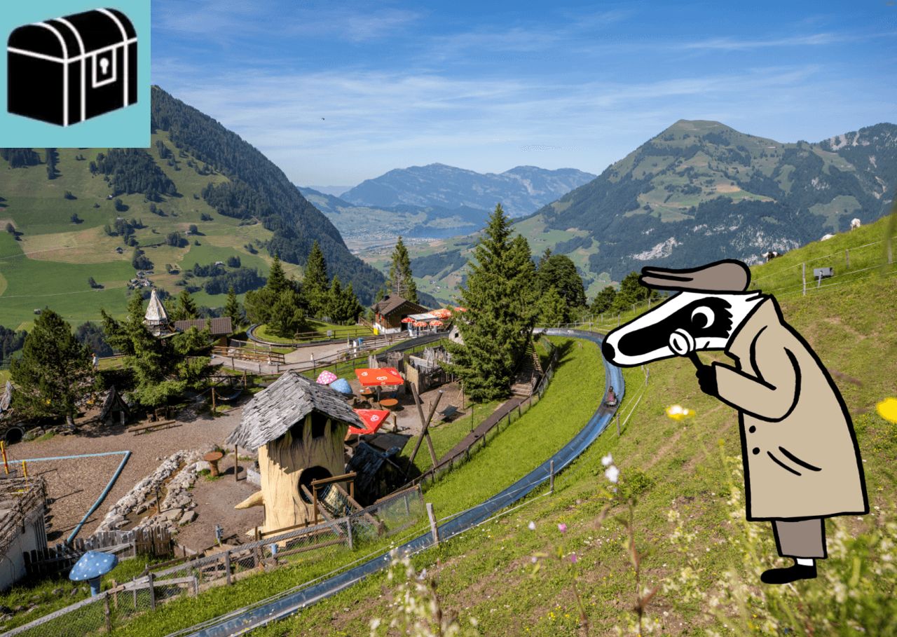 Ruta detective con cofre del tesoro en Wirzweli