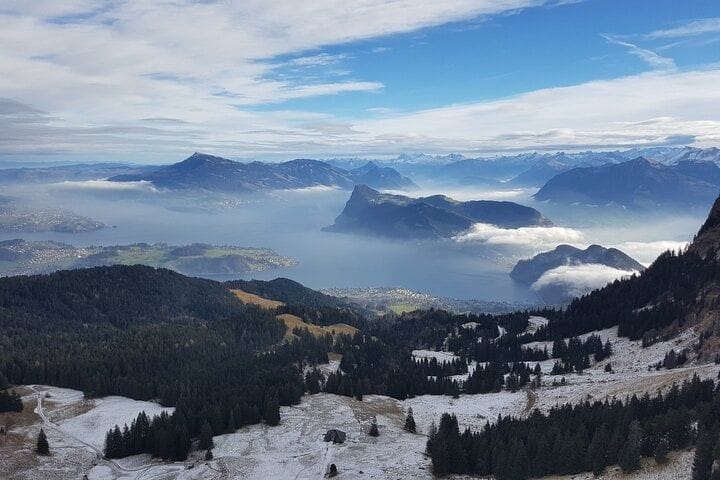 Da Basilea: escursione privata di un giorno sul Pilatus in inverno