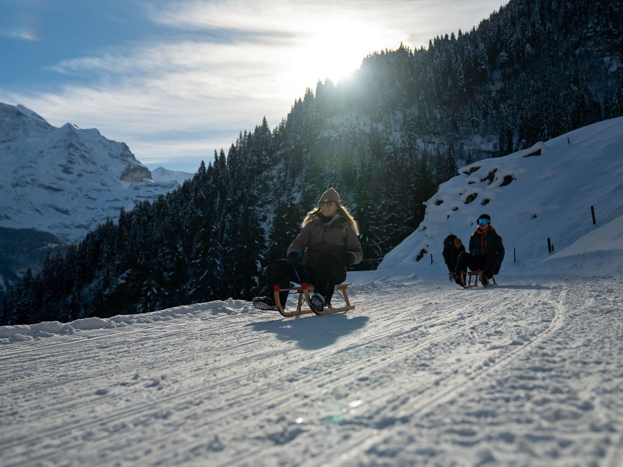 Schlitteln geführte Tour ab Interlaken