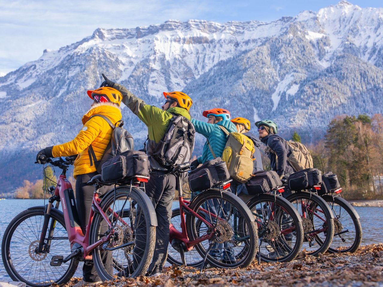 Scenic Winter E-Bike Tour durch die Region Interlaken