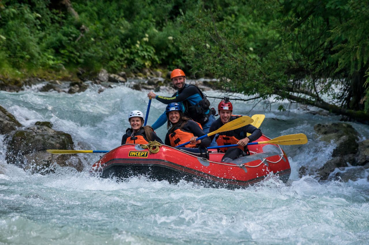 River Rafting für Familien auf dem Inn im Engadin